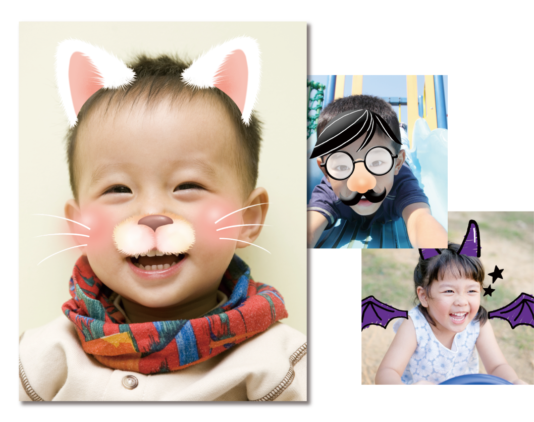 おもしろ顔スタンプ