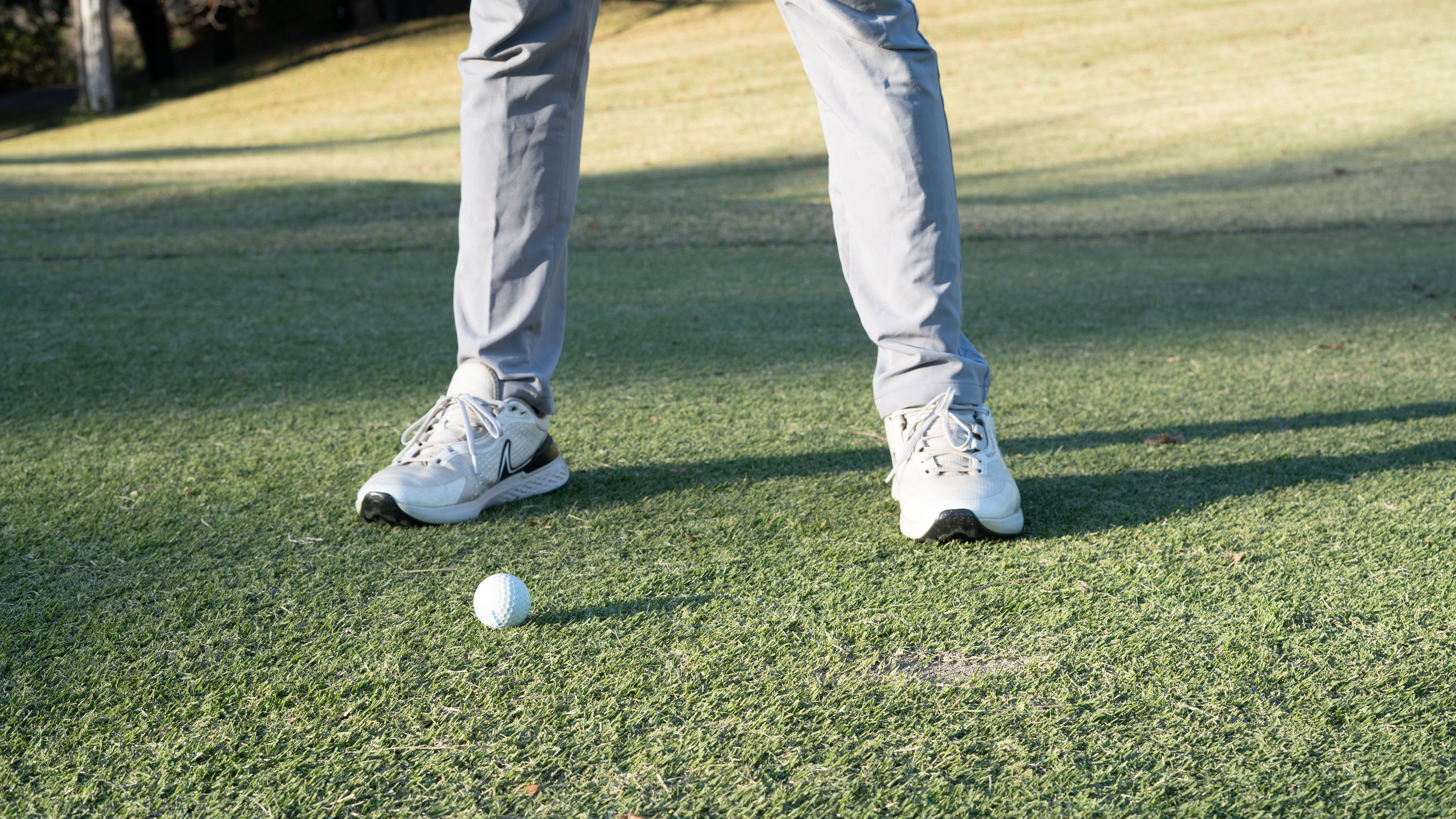 つま先上がりのライ　打ち方①