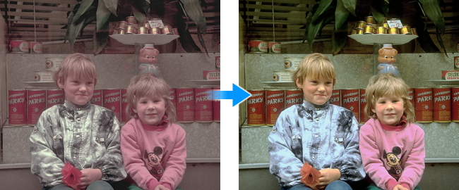 退色写真の復元