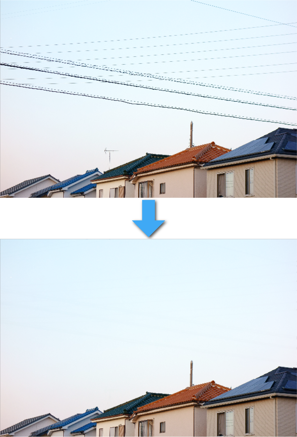 神ワザ2／電線を自動で認識して消去