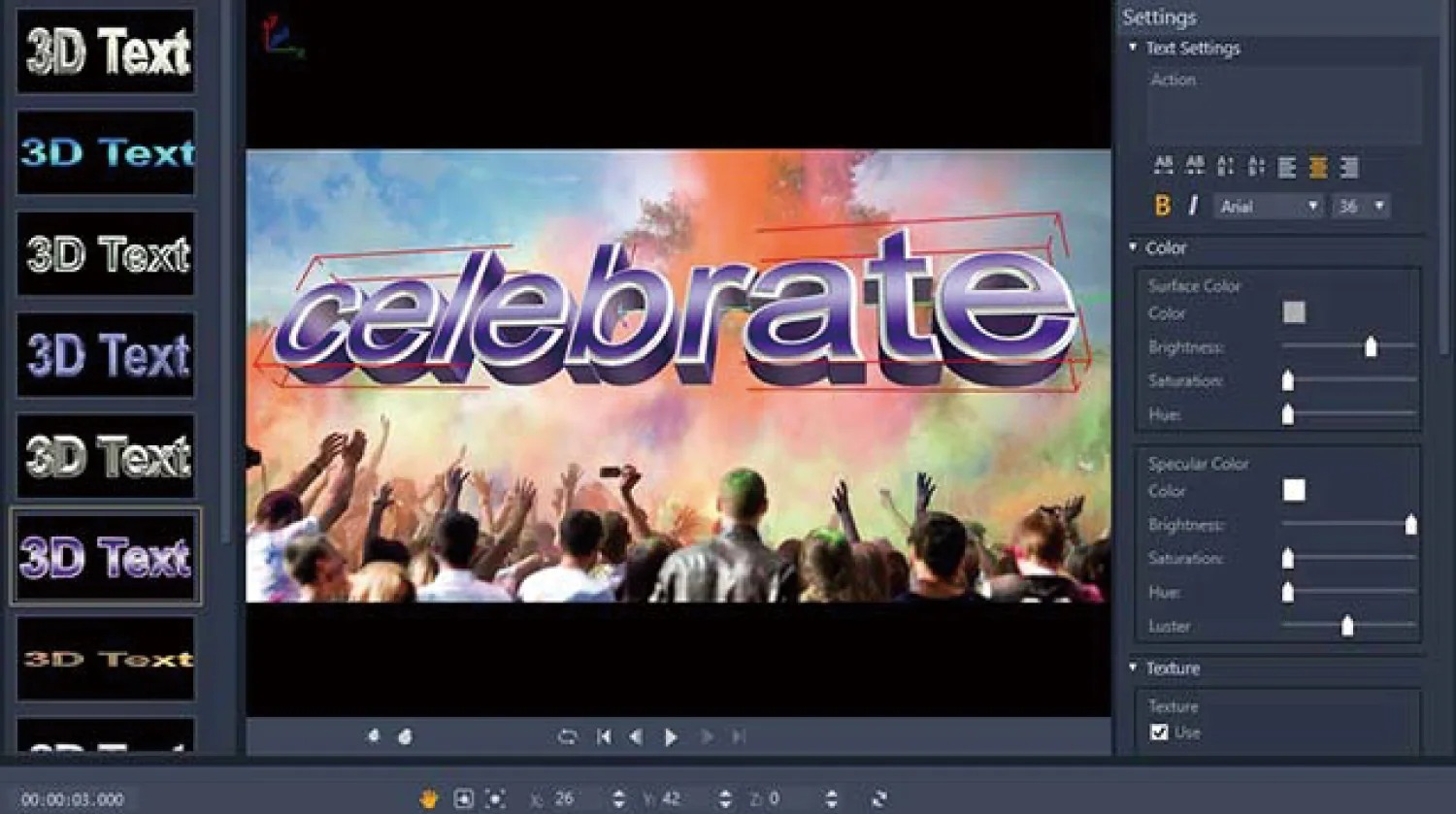 3Dタイトルエディタ