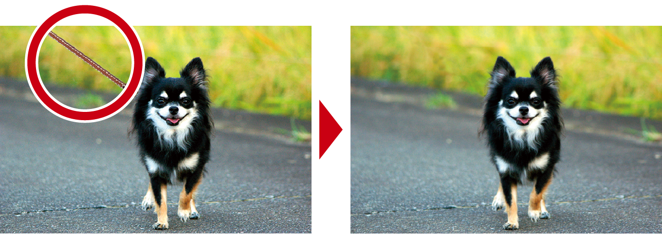 余分なものを消すことができる