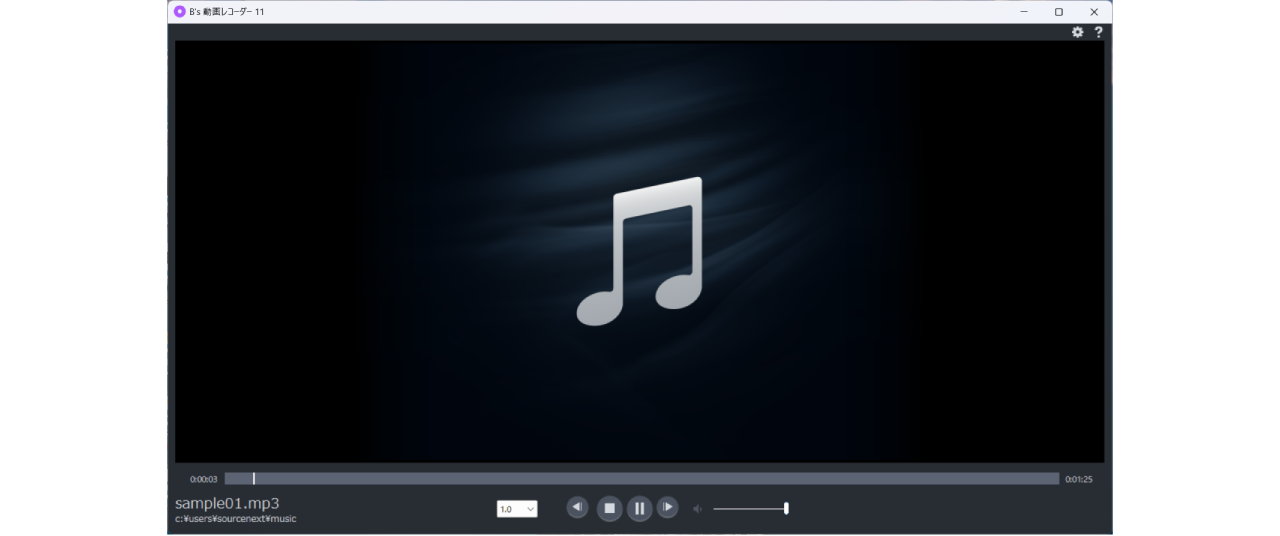 動画や音楽が再生できる