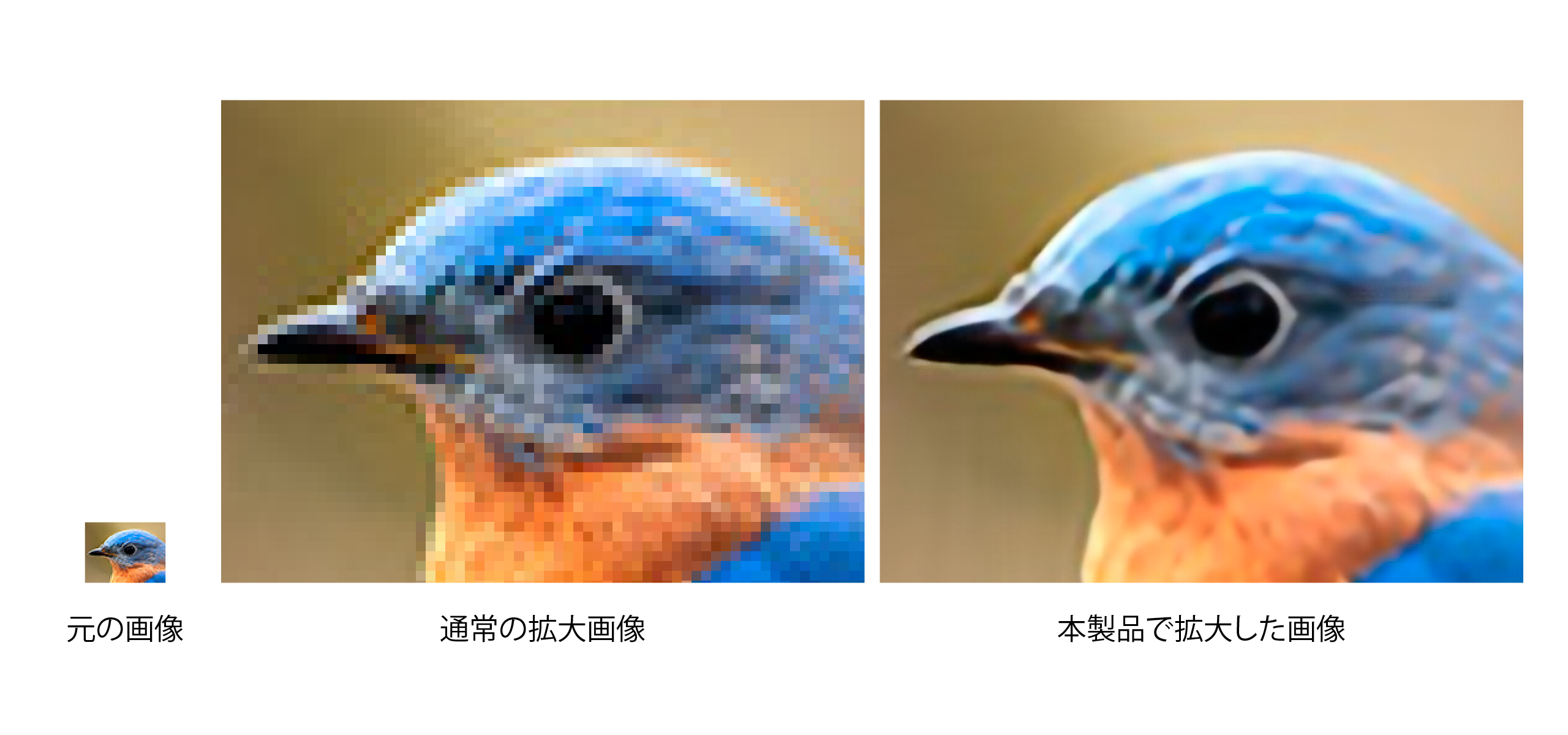 AIが小さな写真を、大きく鮮明に