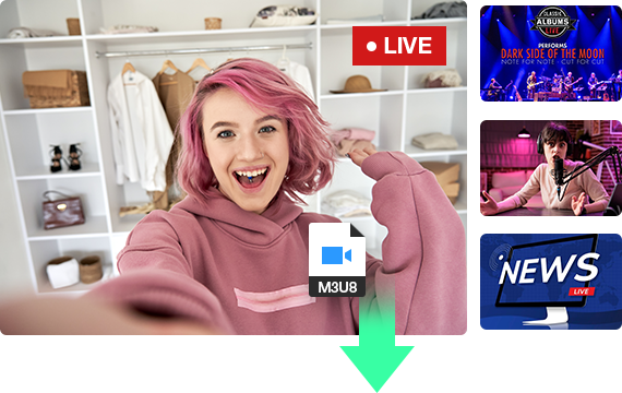 M3U8動画の保存も簡単