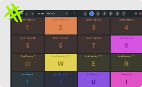 ライブパッドとライブセット