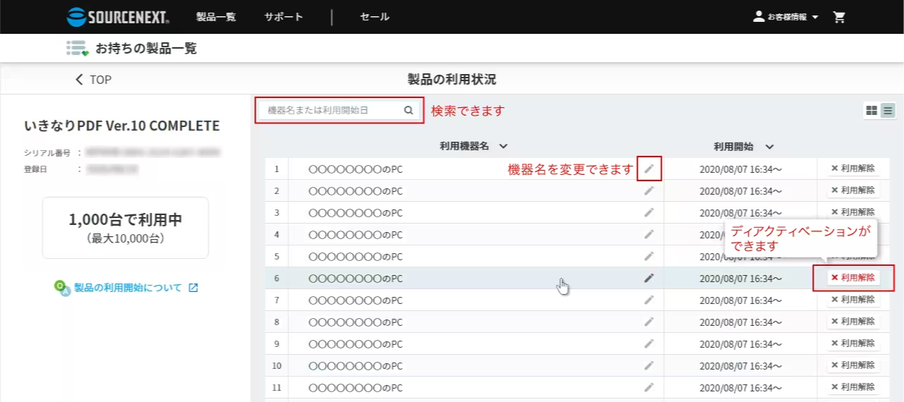 管理者向けの便利な画面