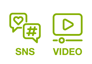 SNS、動画使用OK