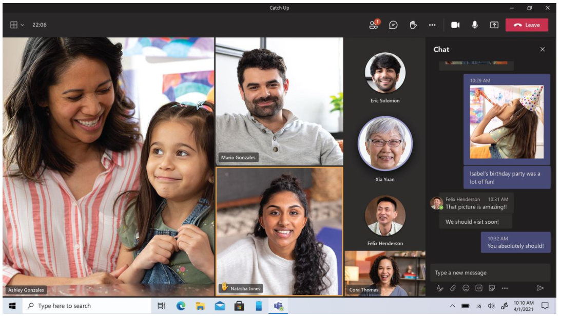 PCから家族とビデオ通話も