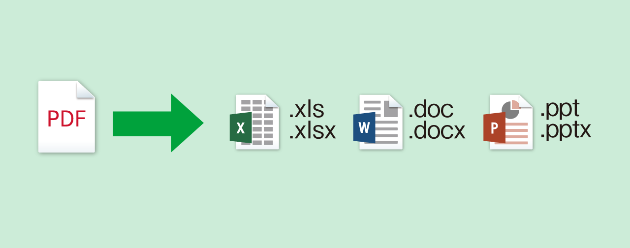 PDFを編集しやすい他の形式に