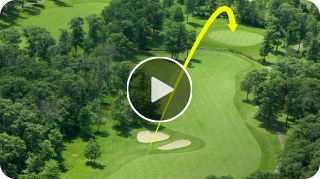 グリーンセンターまでの残距離を聞く