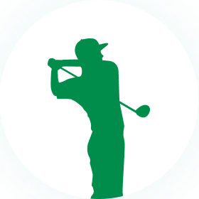 ゴルフをしている人のアイコン