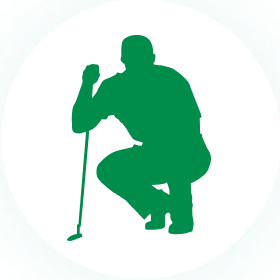 ゴルフをしている人のアイコン