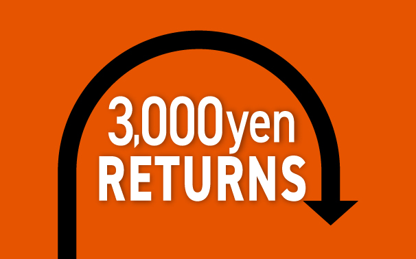 3,000円クーポンReturns